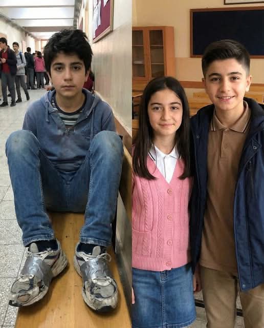 Okuldaki fakir arkadaşına ayakkabı aldı sonra yaşananlar