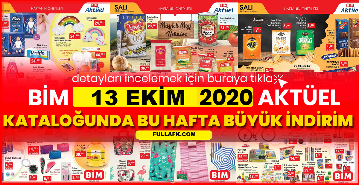 BİM Market 13 Ekim Salı Aktüel Ürünler Kataloğu, Hangi Gıda Ürünlerinde Dev İndirimler Bulunuyor?