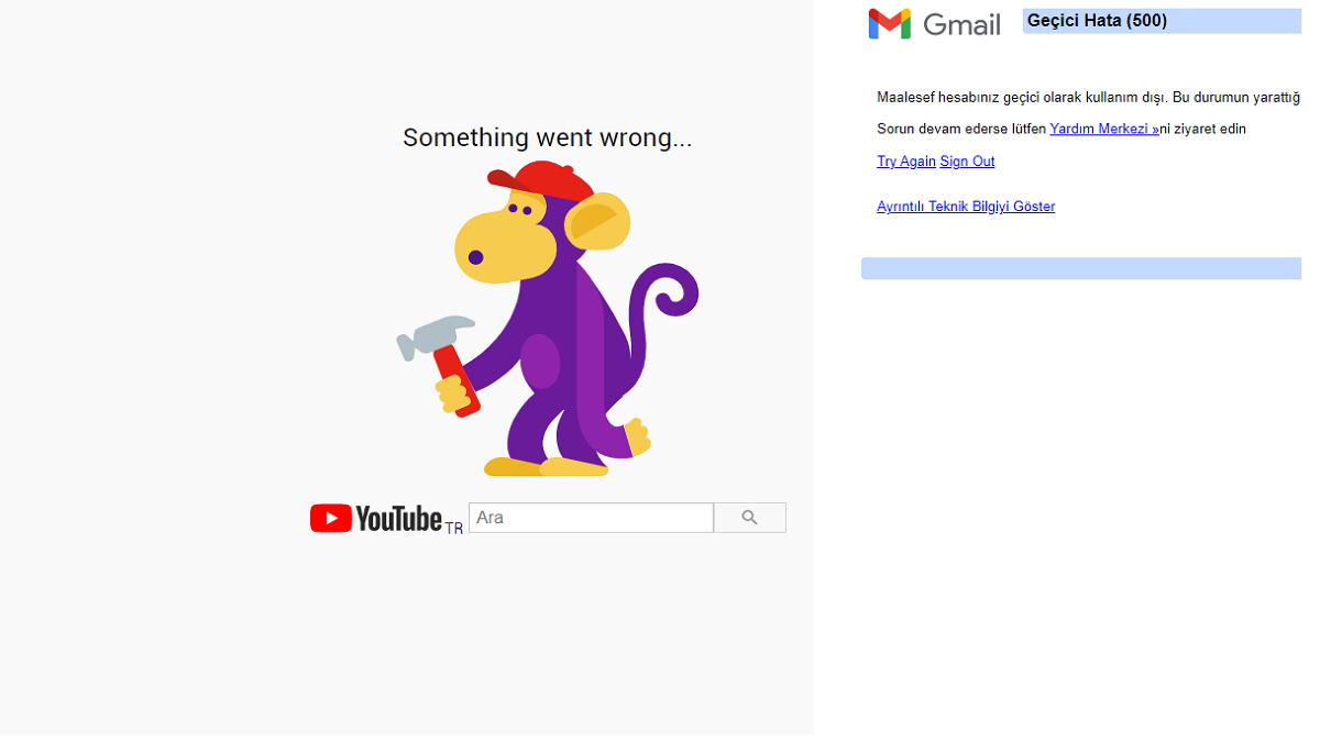 Google, Gmail, YouTube ve Drive, Pazartesi günkü genel kesintinin ardından geri yüklendi