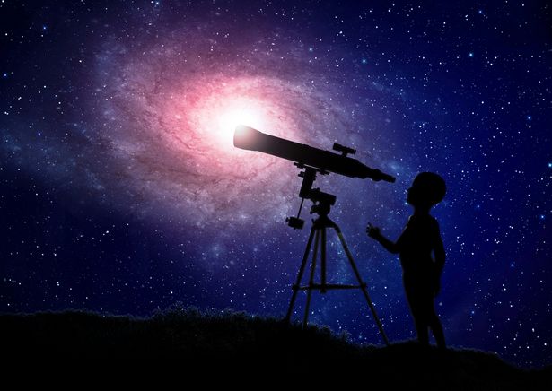 0 Telescope at night artwork