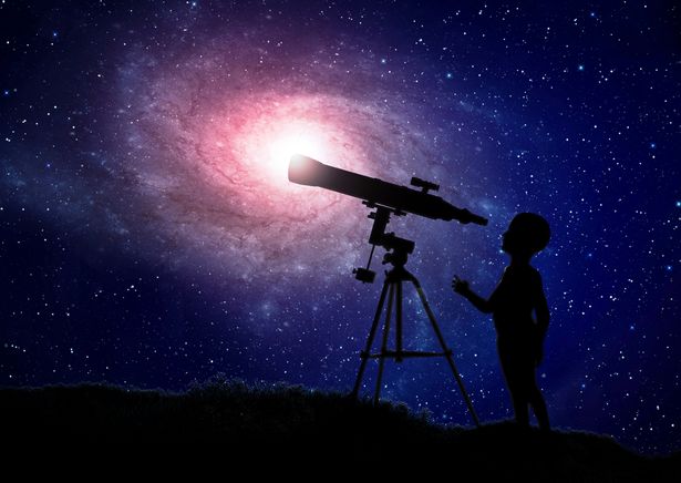 0 Telescope at night artwork