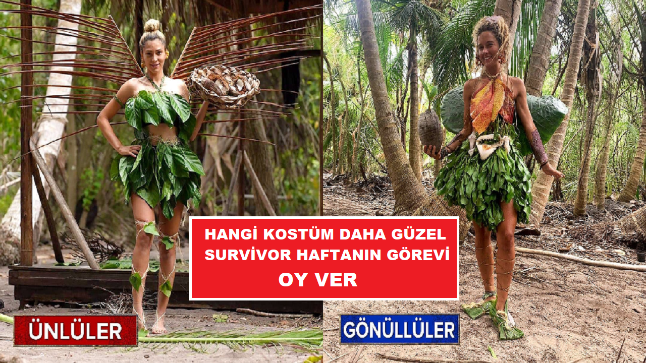 Survivor Yaay Haftanın Görevi Kostüm Tasarlama Yarışması Oylama Kim Kazandı? Survivor 2021 Ünlüler Gönüllüler Kostüm Tasarımı Oy Ver!