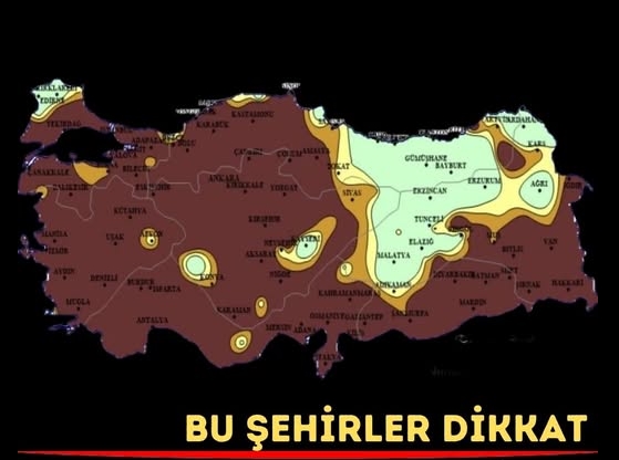 Korkutan harita yayınlandı.