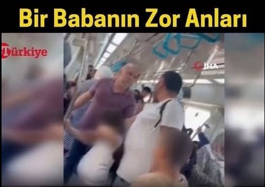 Metroda Çocuklarının Gözleri Önünde