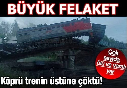 Köprü tren seferi sırasında çöktü!