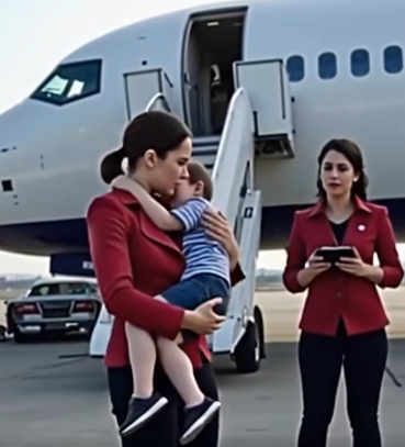 Uçuş görevlisinin uçakta ağlayan küçük çocuğu teselli