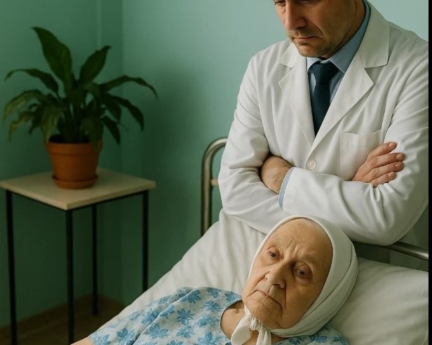 Hastanede yapayalnız yatan yaşlı bir kadın vardı