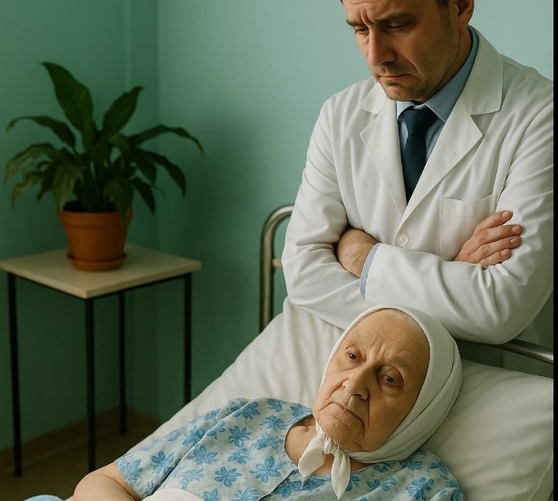 Hastanede yapayalnız yatan yaşlı bir kadın vardı