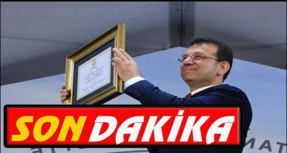 İmamoğlu’nun diploması üzerine