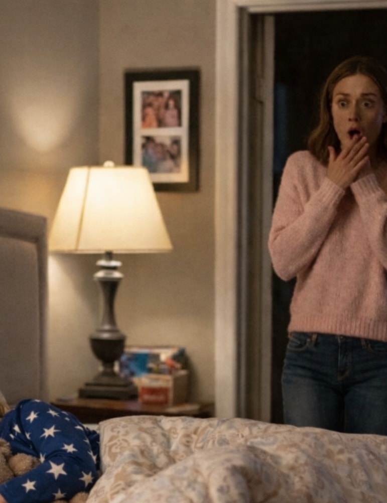 Sekiz yaşındaki bir kız çocuğu yalnız uyuyor