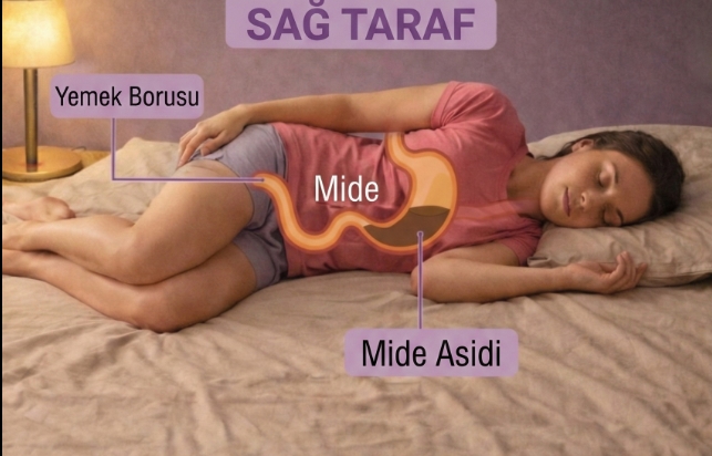 Sağ tarafınıza yatıyorsanız eğer