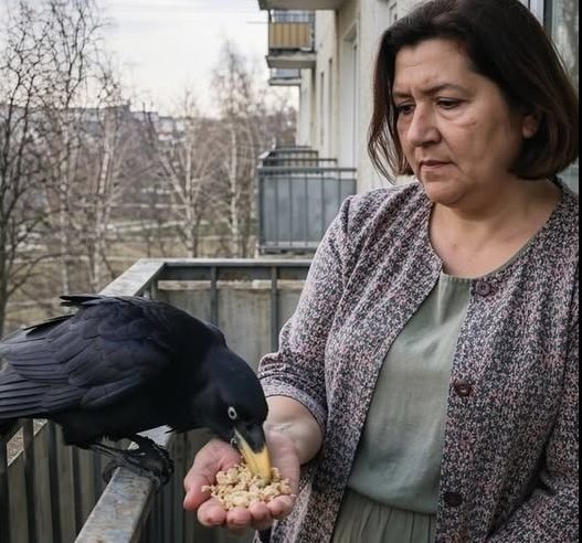 Altı Yıl Boyunca Her Gün Aynı Kargayı Besledi