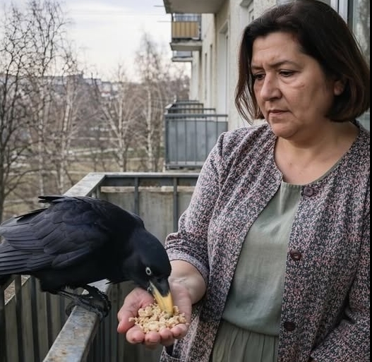 Altı Yıl Boyunca Her Gün Aynı Kargayı Besledi