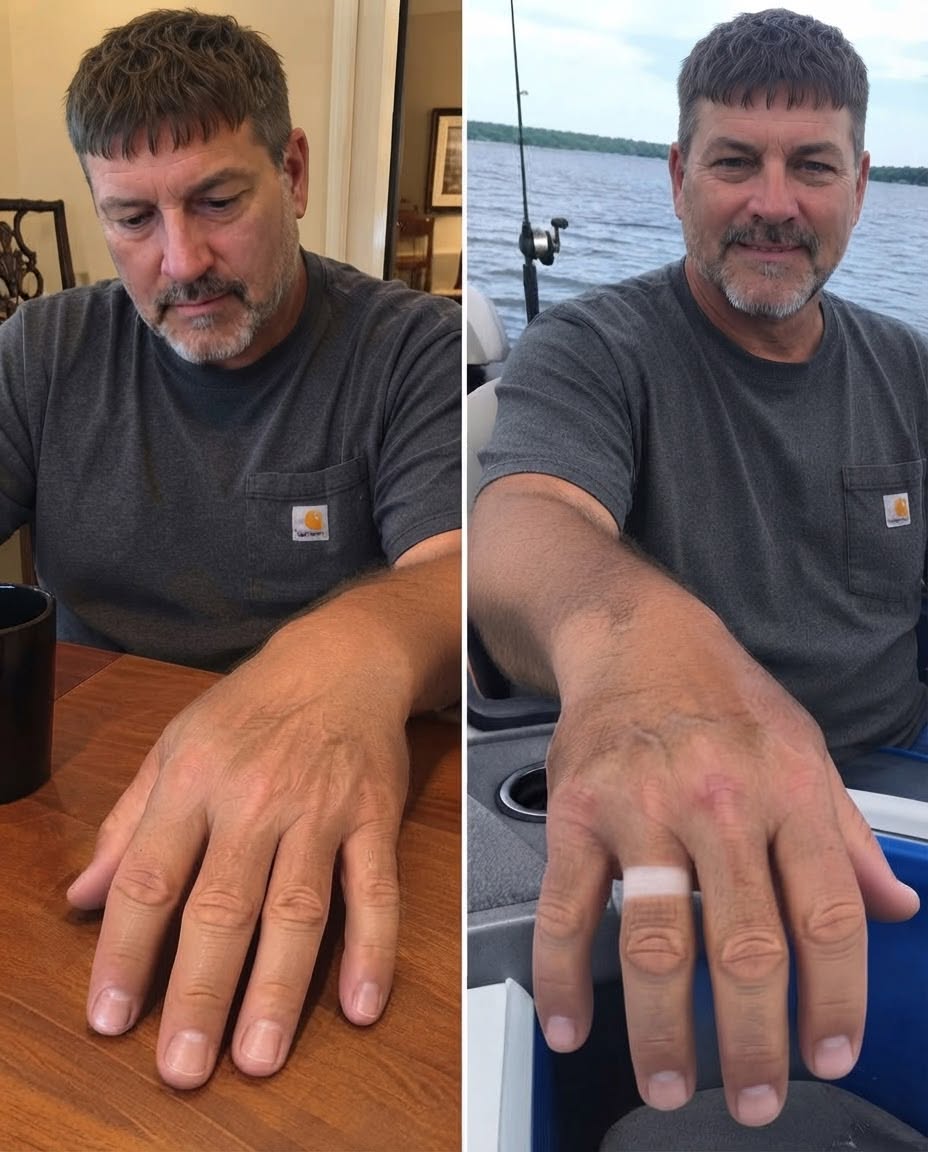 I Noticed a Fresh Ring Mark on My Husband’s Finger After His Fishing Trip, Then His Explanation Made Everything Worse